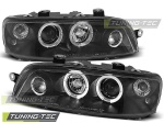 Přední světla černá Angel Eyes Fiat Punto
