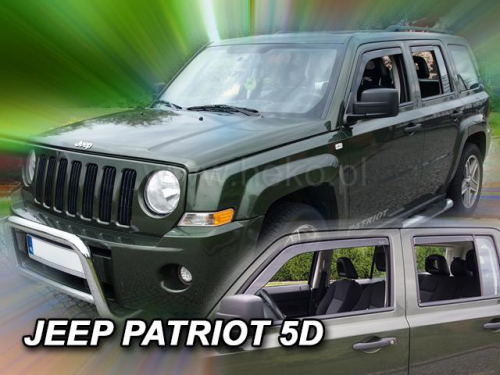 Deflektory-ofuky oken oken Jeep Patriot, 5dvéř. + zadní