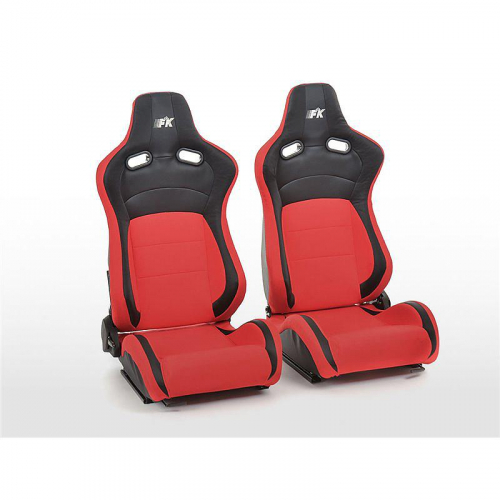 Sportovní sedačky FK Automotive Koln - červená/ černá