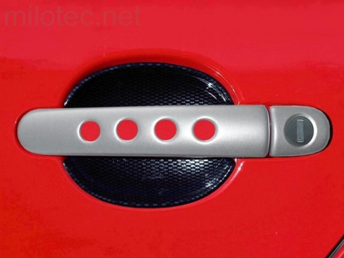 Kryty klik děrované s jedním zámkem Škoda - stříbrné