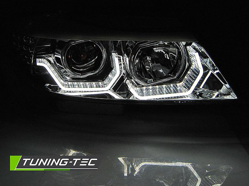 Přední světla BMW E90/E91 3D AE LED chrom