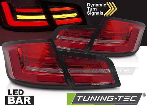 Zadní LED světla s dynamickým blinkrem pro BMW F10, červeno-bílé provedení