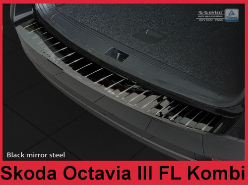 Kryt prahu zadních dveří Škoda Octavia III combi, - černý grafit lesklý