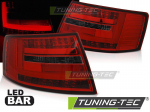 Zadní světla LED BAR AUDI A6 C6 sedan červená/kouřová 6-pin