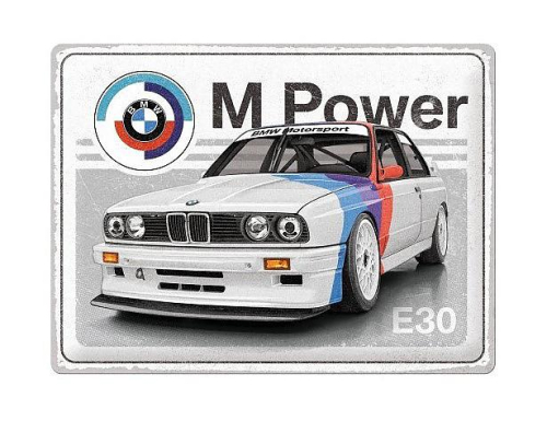 Retro cedule BMW Motorsport M Power E30 30x40cm