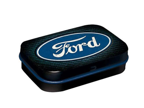 Plechová krabička s mentolkami Mint Box Ford - logo