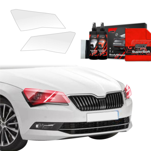 Ochranná folie GRIZZ na přední světlomety Skoda Superb III Combi