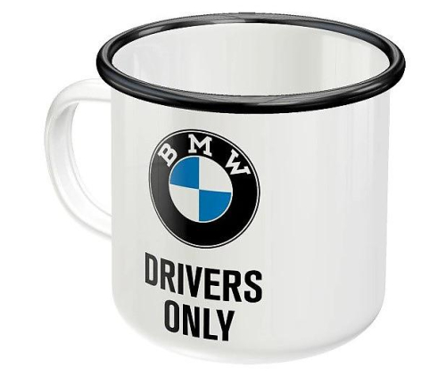 Retro Plechový Hrnek - BMW - Drivers Only