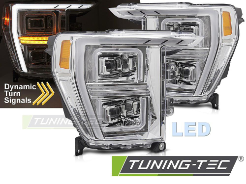 Přední LED světla pro Ford F150 MK14 - provedení chrom