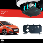 Ocelový kryt pod motor (2mm) Peugeot 208 I