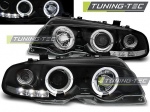 Přední světla LED černá s Angel Eyes BMW E46
