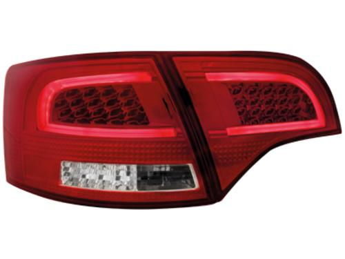Zadní čirá LED světla Audi A4 Avant B7 červené