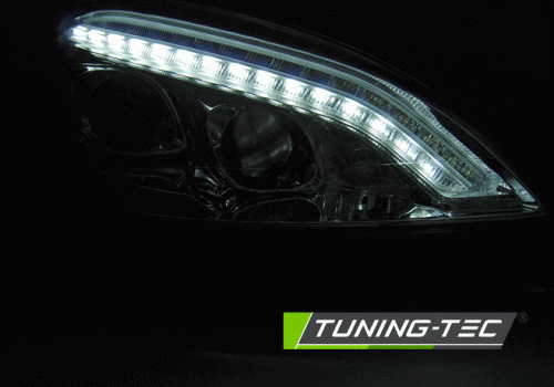 LED přední světla Mercedes S W221 černé HID