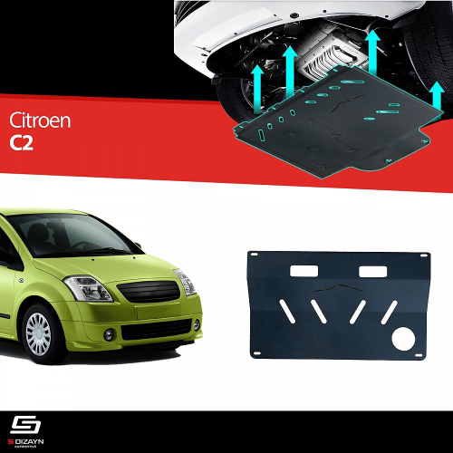 Ocelový kryt pod motor (2mm) Citroen C2