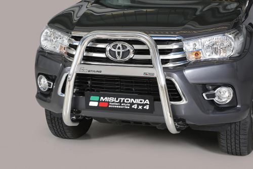 Nerezový přední ochranný rám 63mm - vysoký Toyota Hilux VIII doublecab