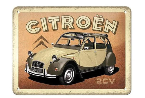 Retro cedule Citroen 2CV 15x20cm