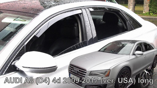 Deflektory-ofuky oken Audi A8 4dvéř. (+zadní) - dlouhá verze