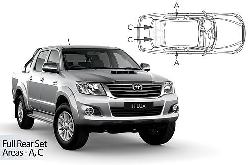 Sluneční clony CarShades Toyota Hilux VII Double Cab 2FL - 4 ks