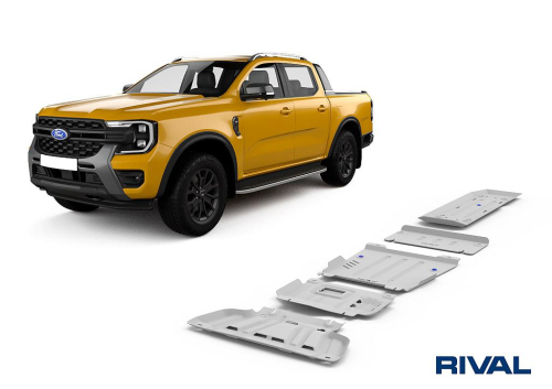 sada ALU krytů podvozku Ford Ranger II (P703) - motor, radiator, převodovka, rozdělovací převodovka a nádrž