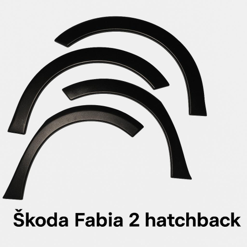 Plastové lemy blatníků Škoda Fabia II htb.