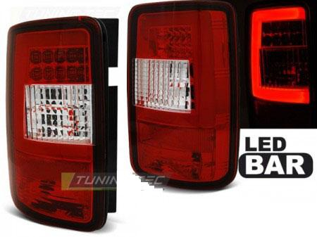 Zadní světla červeno-bílá Volkswagen Caddy LED BAR