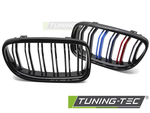 Maska-ledvinky pro BMW E90 / E91 LCI Facelift, černý lesk s trikolórou