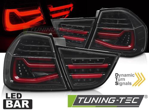Zadní LED BAR světla pro BMW E90 s dynamickým blinkrem - černé provedení