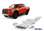 sada ALU krytů podvozku Isuzu D-Max III - motor, radiator, převodovka, rozdělovací převodovka, přední ramena a nádrž