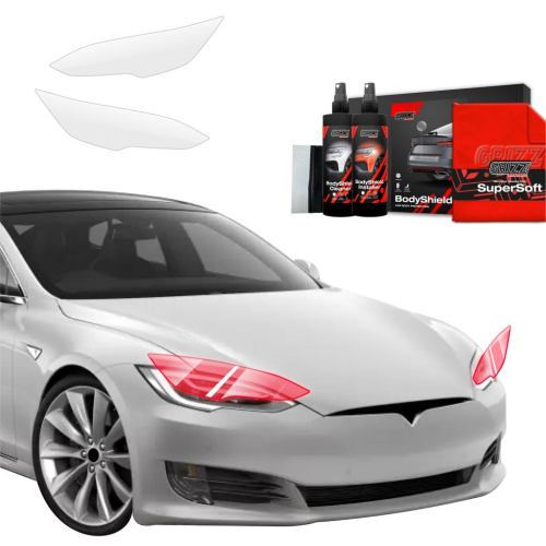 Ochranná folie GRIZZ na přední světlomety Tesla Model S
