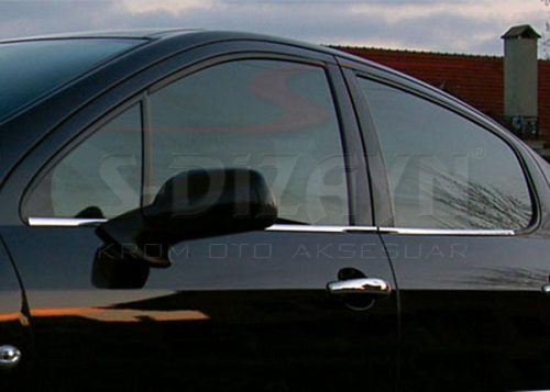 Nerez lišty spodní hrany oken dveří Peugeot 407