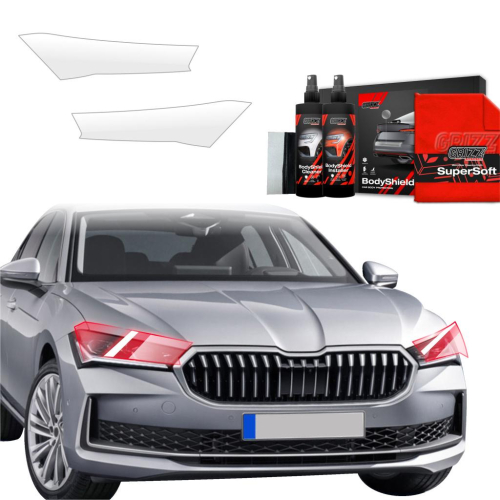 Ochranná folie GRIZZ na přední světlomety Skoda Superb IV liftback