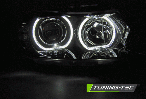 Přední světla s LED Angel Eyes BMW 3 E90/E91 černá