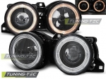 Přední světla s Angel Eyes BMW E30 black
