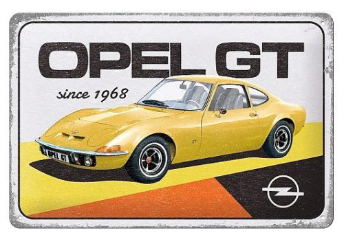 Retro cedule Opel GT- 20x30cm