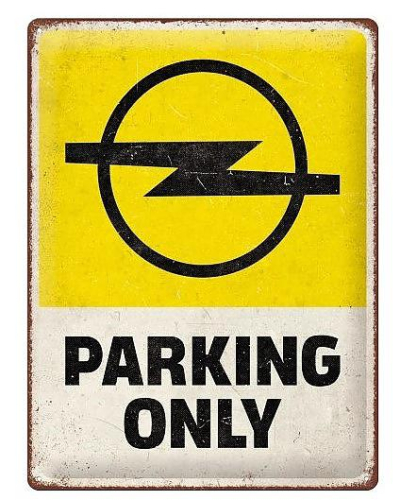 Retro cedule - Opel Parking Only 30x40cm