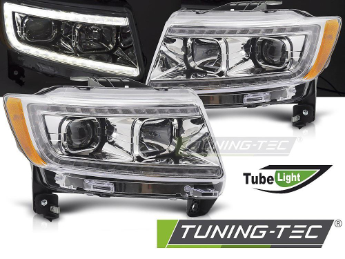 Přední LED světla Jeep Grand Cherokke - provedení chrom