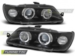Přední světla černá Angel Eyes Peugeot 306