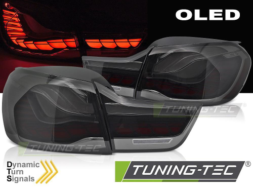 Zadní OLED světla BMW F32 F33 F36 F82 F83 s dynamickým blikačem, kouřové provedení