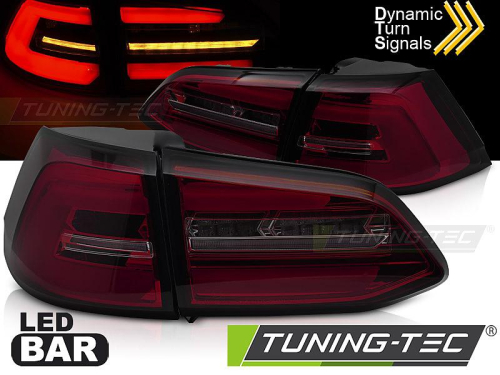 Zadní LED světla Volkswagen Golf VII Combi s dynamickým blinkrem, červeno-kouřové provedení