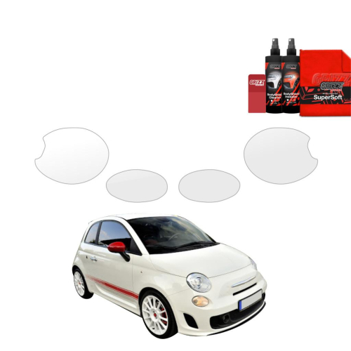 Ochranná folie GRIZZ na přední světlomety Abarth 500