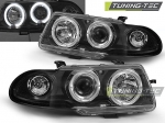Přední světla černá s Angel Eyes Opel Astra F