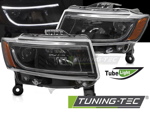 Přední LED světla Jeep Grand Cherokke - černé provedení
