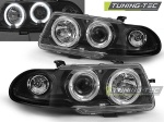 Přední světla černá Angel Eyes Opel Astra F