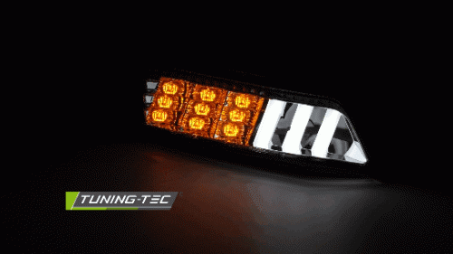 Přední směrová světla s LED dynamickým blinkrem Ford Mustang - provedení chrom