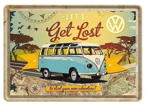 Retro pohlednice - Volkswagen - Let's Get Lost 10x14,5cm