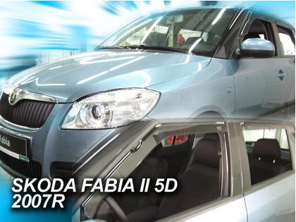 Deflektory-ofuky oken Škoda Fabia II htb.