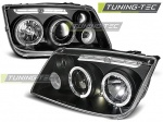 Přední světla černá Angel Eyes Volkswagen Bora