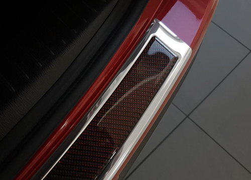 Kryt prahu zadních dveří Mazda CX-5 - nerez-červený karbon