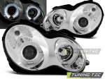 Přední světla angel eyes Mercedes-Benz Třída C W203 chrom