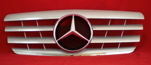Sportovní maska Mercedes E Class W210, stříbrná-chrom
